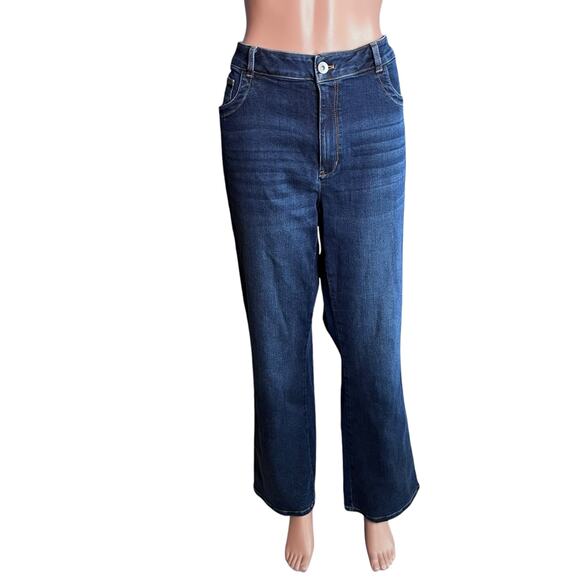 J. Jill High Rise Boot Cut Flare Stretch Jeans 18 Coastal Cowgirl Western 18 - Picture 1 of 5